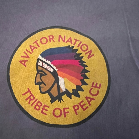 Aviator Nation Blue Tee with Logo - Picture 2 of 5